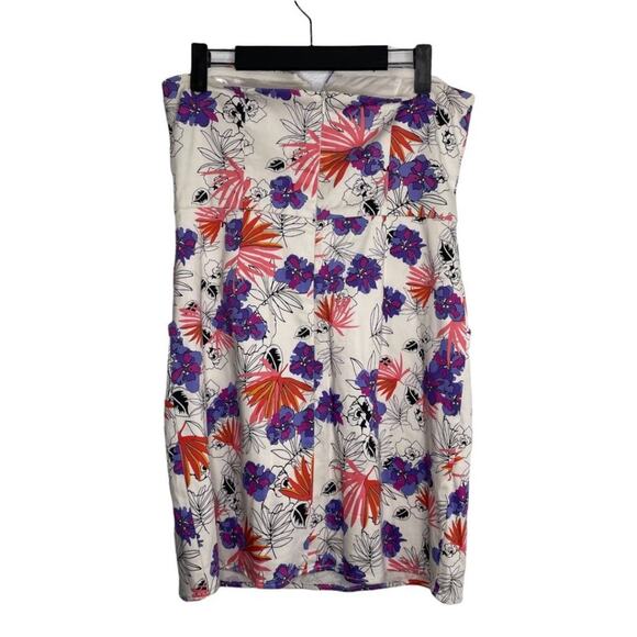 Francesca’s Womens Dress Size M Floral Strapless Sweetheart Neckline Mini - Picture 2 of 14